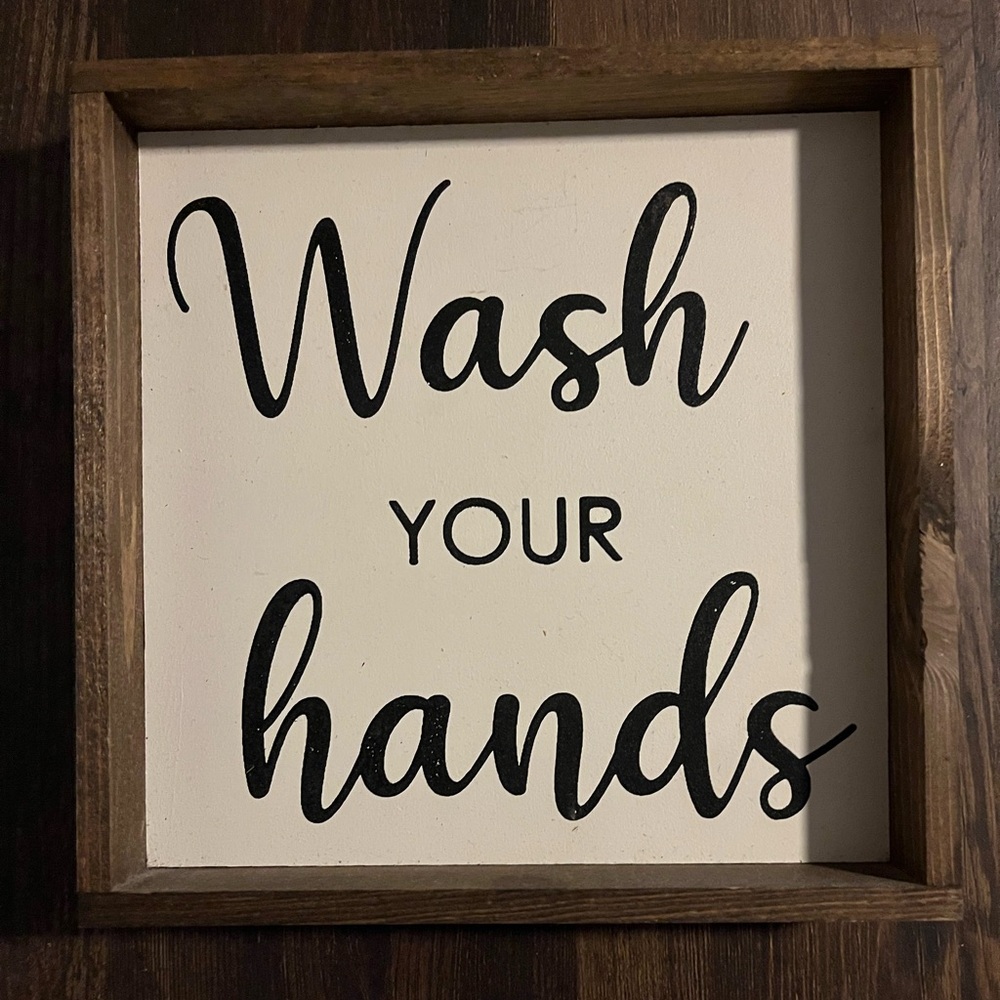 Handmade in SK Bathroom Decor Sign *Wash Hands*